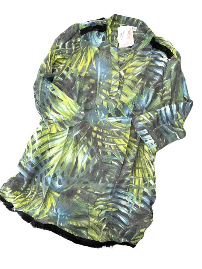Resort Coastal - Black Green Tropical Palm
