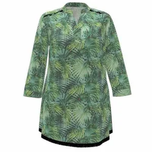 Resort Coastal - Black Green Tropical Palm