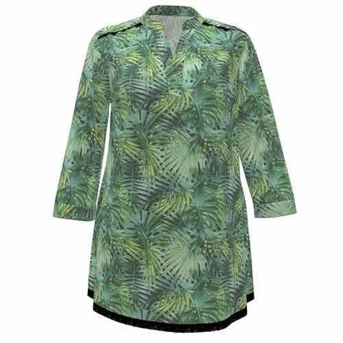 Resort Coastal - Black Green Tropical Palm