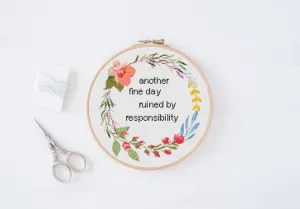 Responsibility Cross Stitch Pattern #146