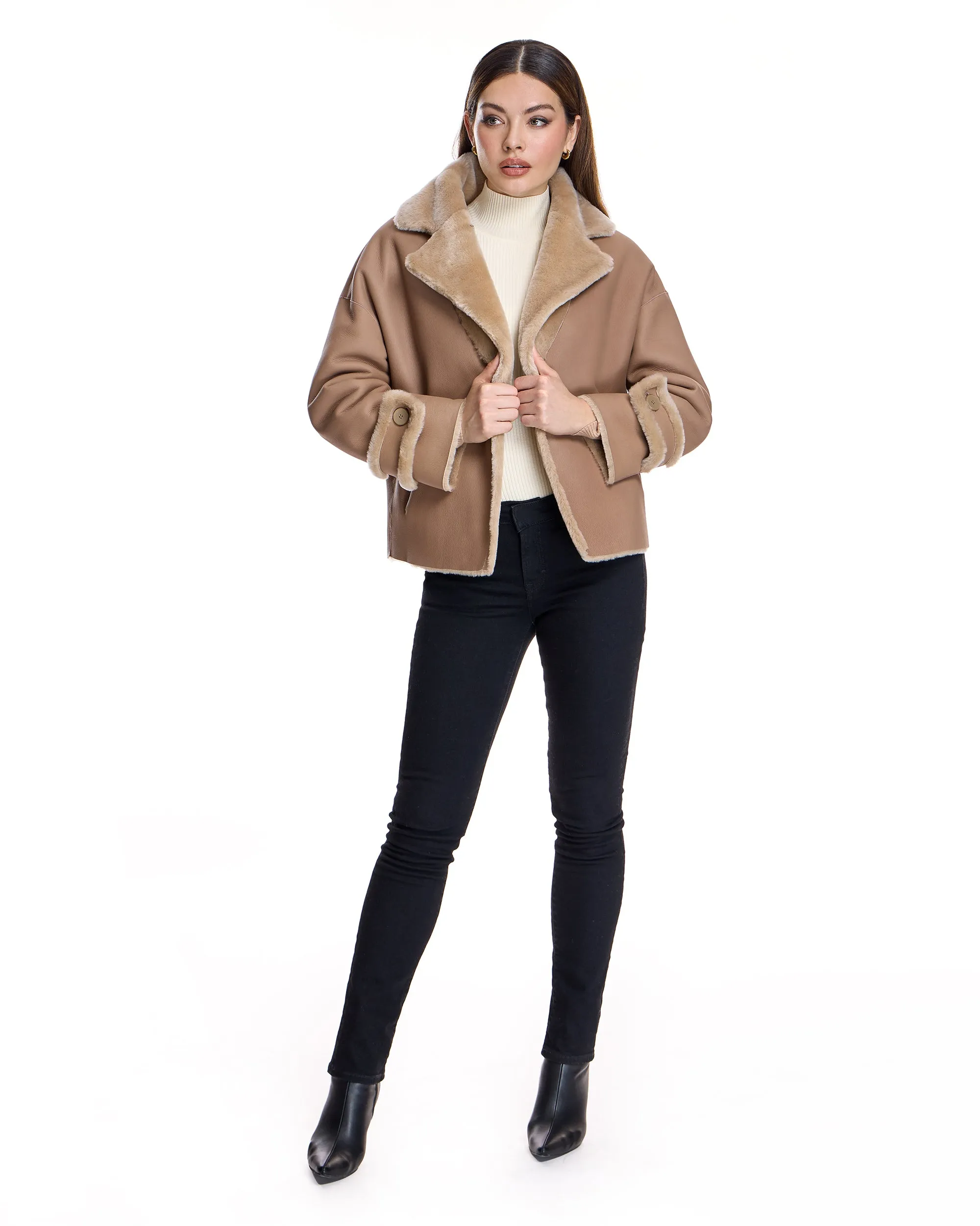 REVERSIBLE SHEARLING LAMB JACKET