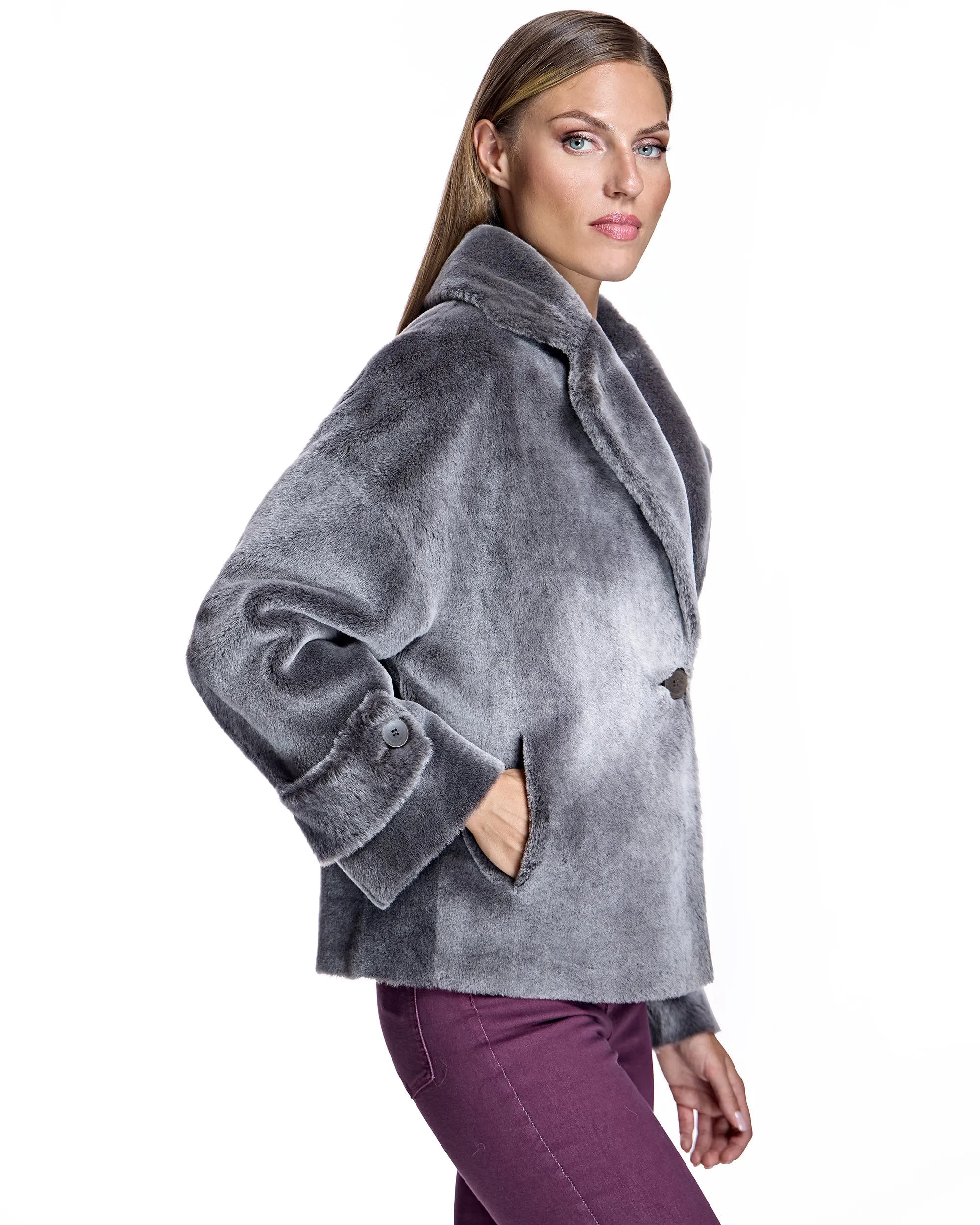 REVERSIBLE SHEARLING LAMB JACKET
