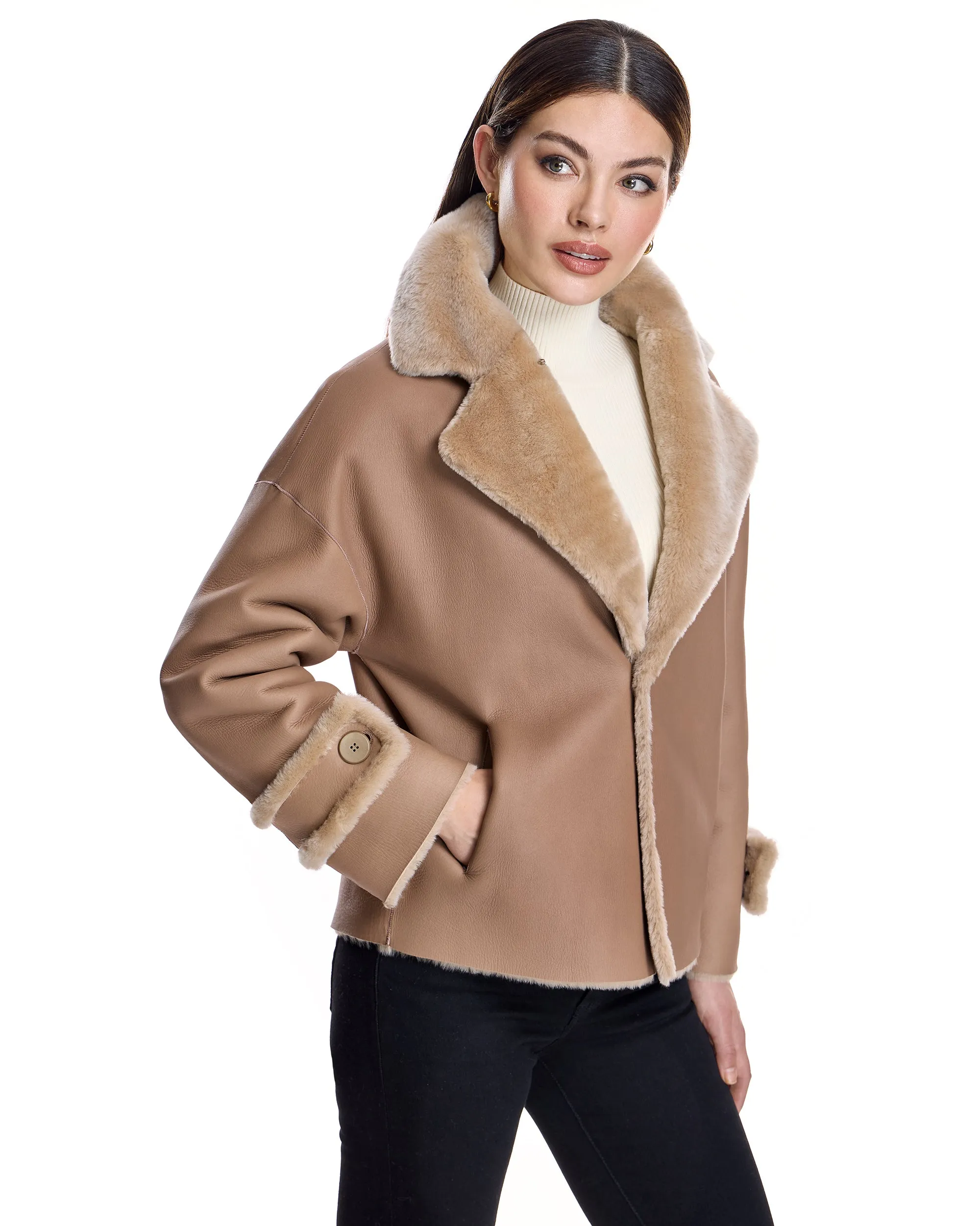 REVERSIBLE SHEARLING LAMB JACKET