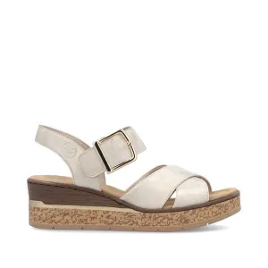 Rieker - 63795 Gold Wedge Sandal