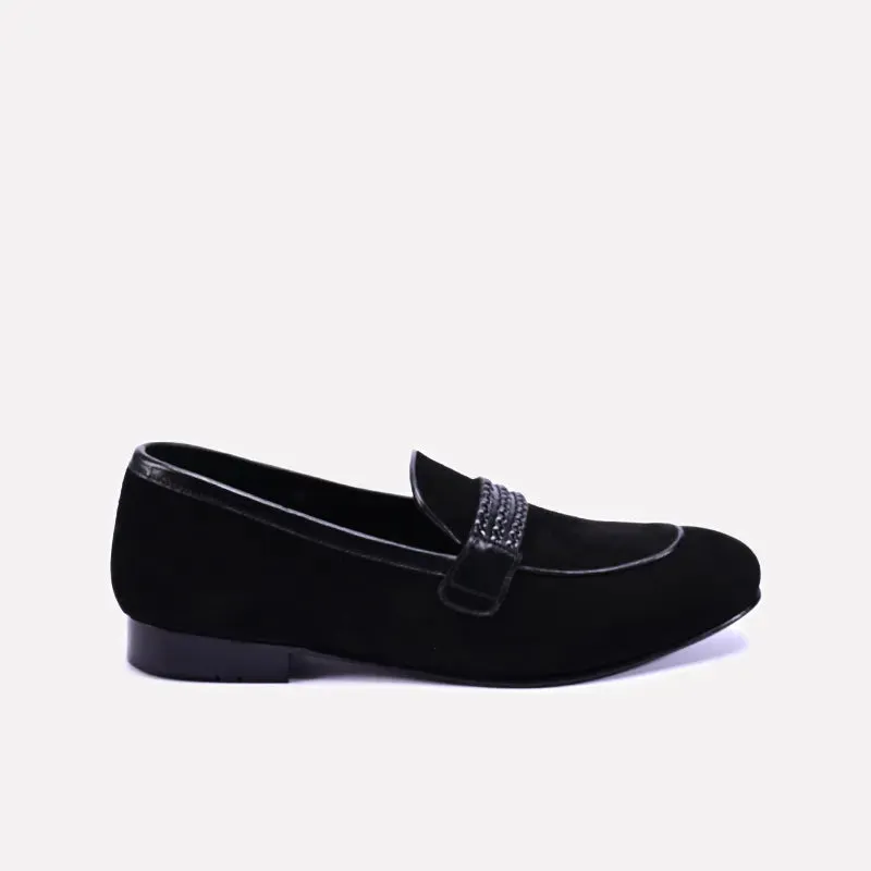 Rogue Black Formal Velvet Loafers 0111289