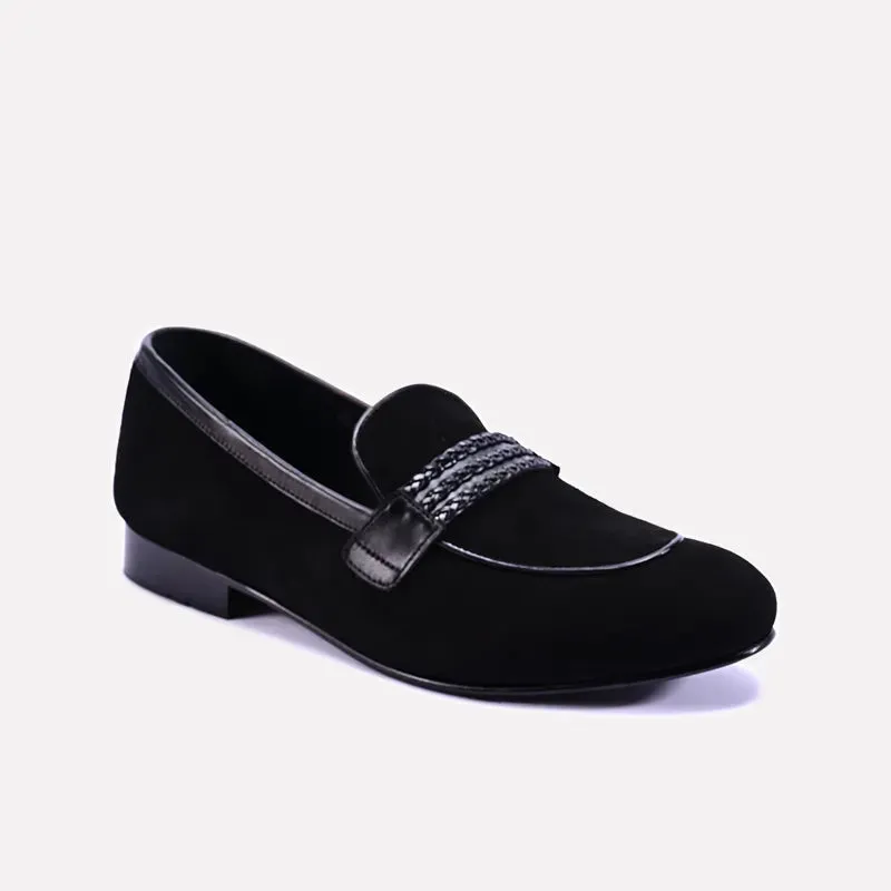 Rogue Black Formal Velvet Loafers 0111289
