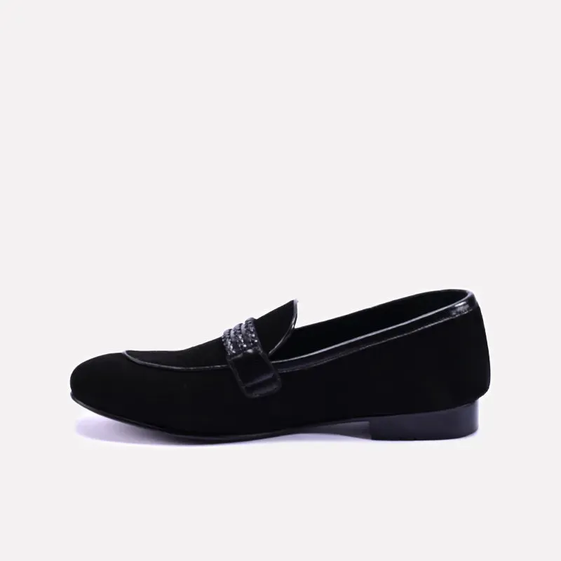 Rogue Black Formal Velvet Loafers 0111289