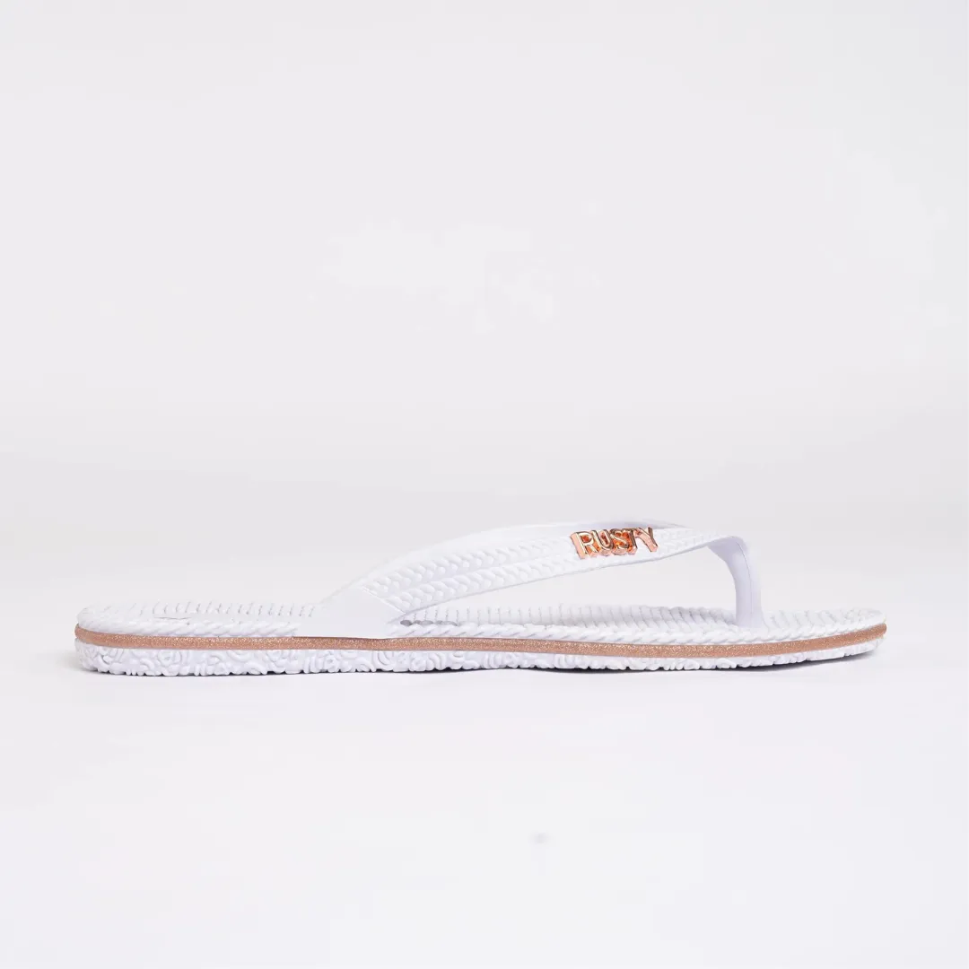 Rusty Flippin Thong White/Rose Gold FOL0125