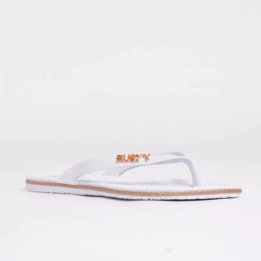 Rusty Flippin Thong White/Rose Gold FOL0125