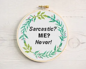 Sarcastic Me Cross Stitch Pattern #28