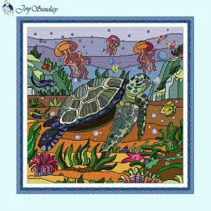 Sea Turtle Marine DIY Cross Stitch