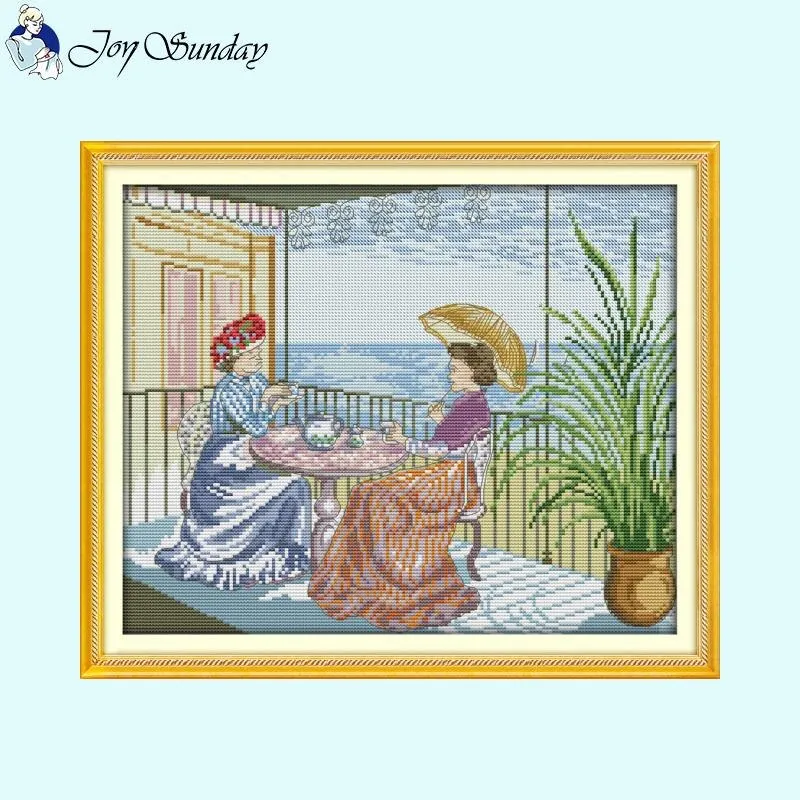Seaside Maiden Joy Sunday Counted DIY Cross Stitch