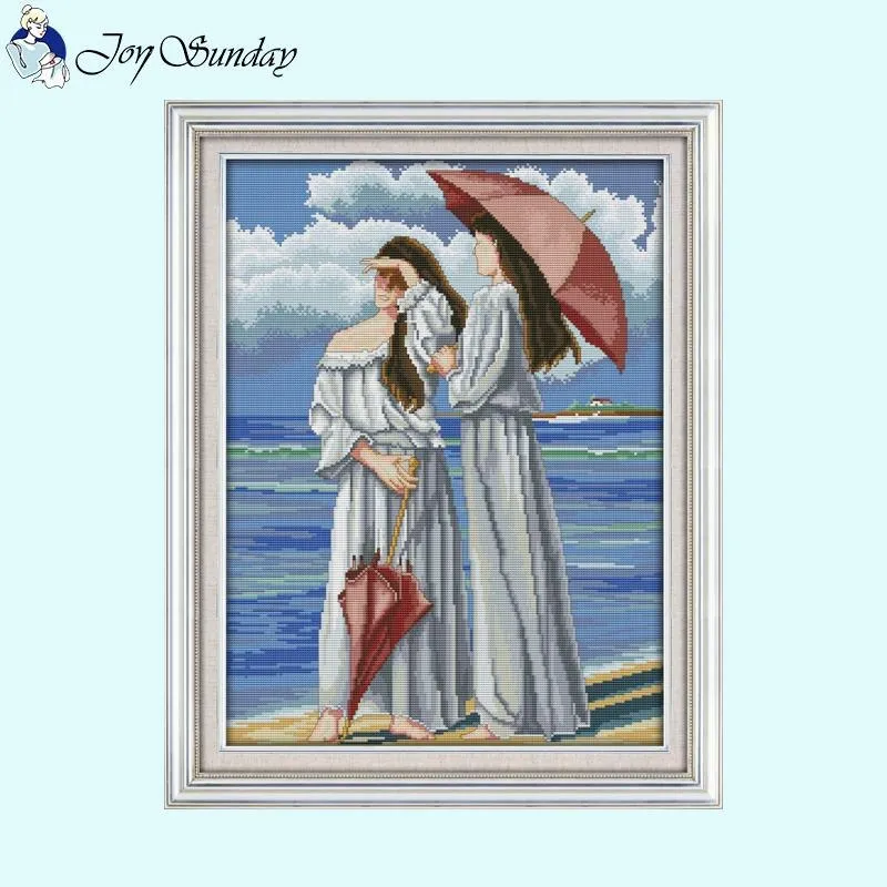 Seaside Maiden Joy Sunday Counted DIY Cross Stitch