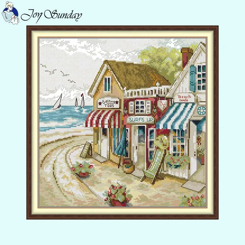 Seaside Shop Joy Sunday Cross Stitch Kit Scenery Patterns