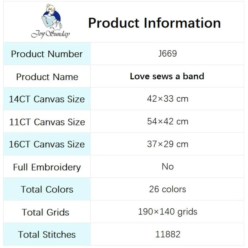 Sewing Machine and Doll DIY Cartoon Pattern x stitch kits