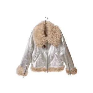 Shearling Jacket - Silver