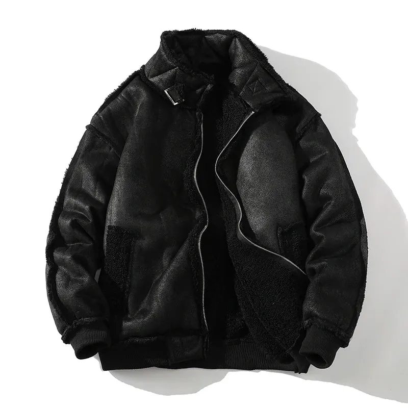 Shearling-Lined Aviator Jacket