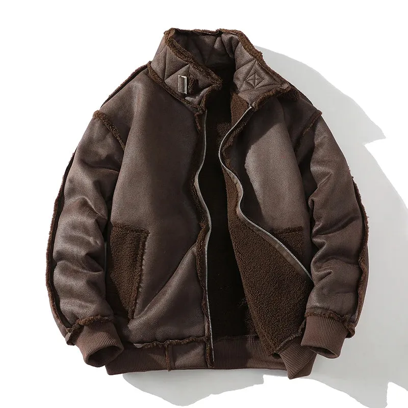 Shearling-Lined Aviator Jacket