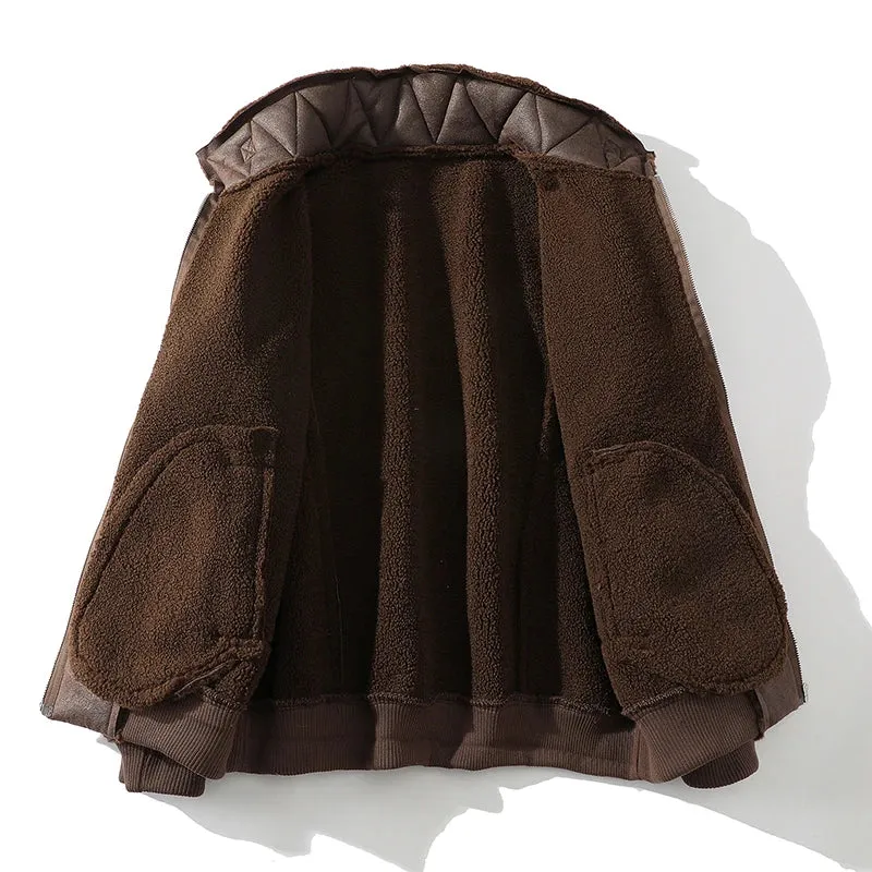 Shearling-Lined Aviator Jacket