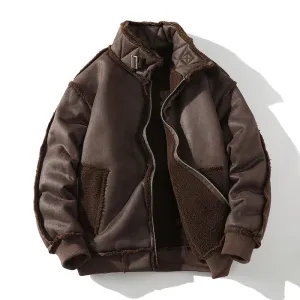 Shearling-Lined Aviator Jacket