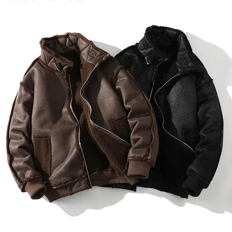 Shearling-Lined Aviator Jacket