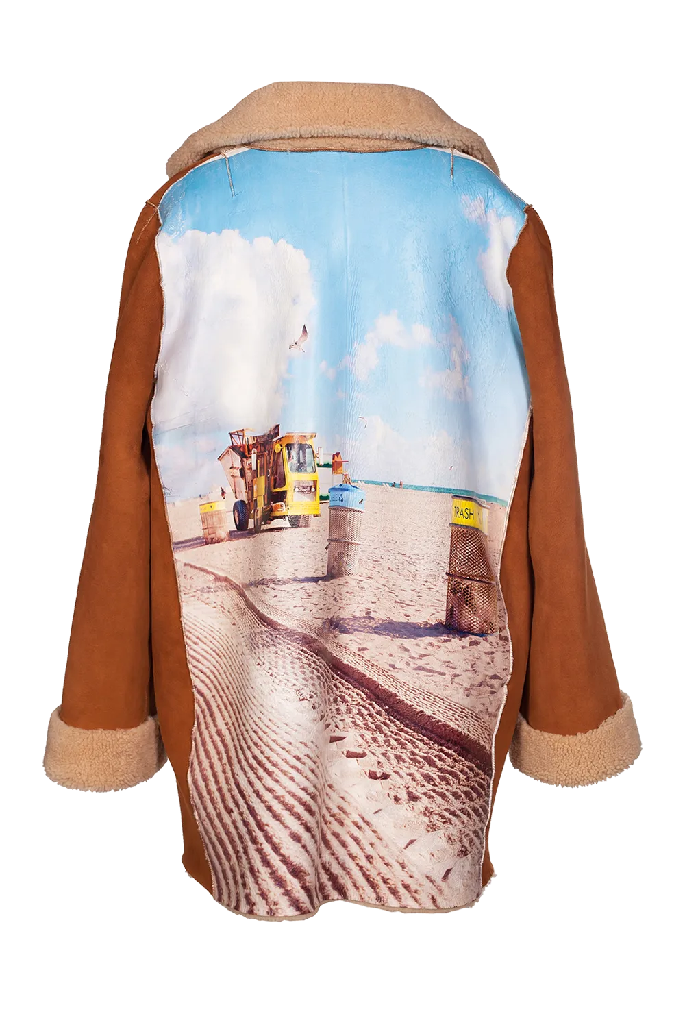 Shearling Printed Beach Trash Jacket