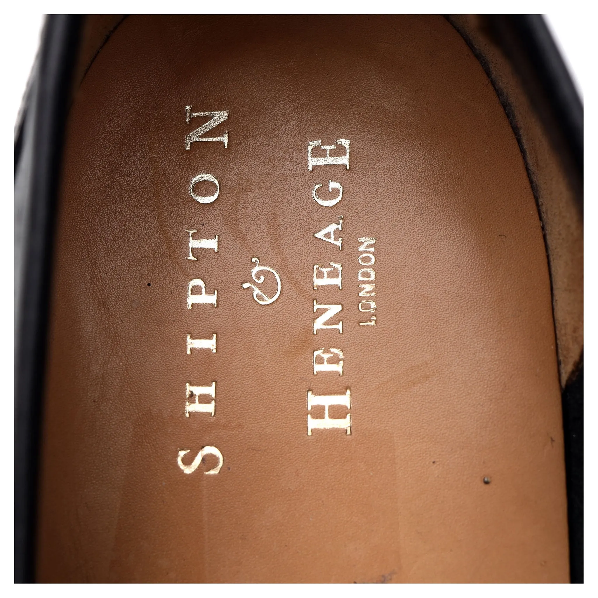 Shipton & Heneage 'Arundel' Black Leather Loafers UK 8 E