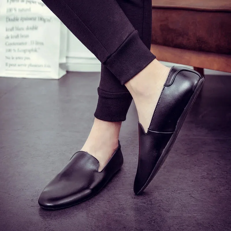Simple Leather Men Loafers