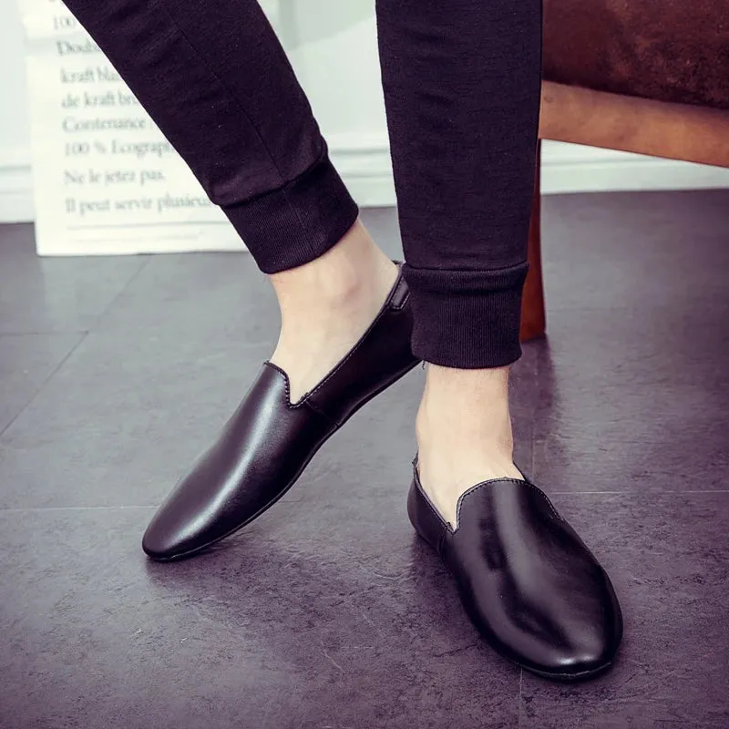 Simple Leather Men Loafers