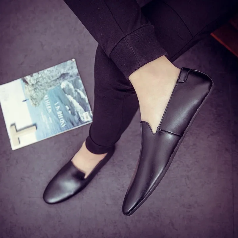 Simple Leather Men Loafers