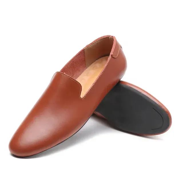 Simple Leather Men Loafers