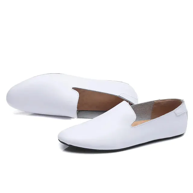 Simple Leather Men Loafers