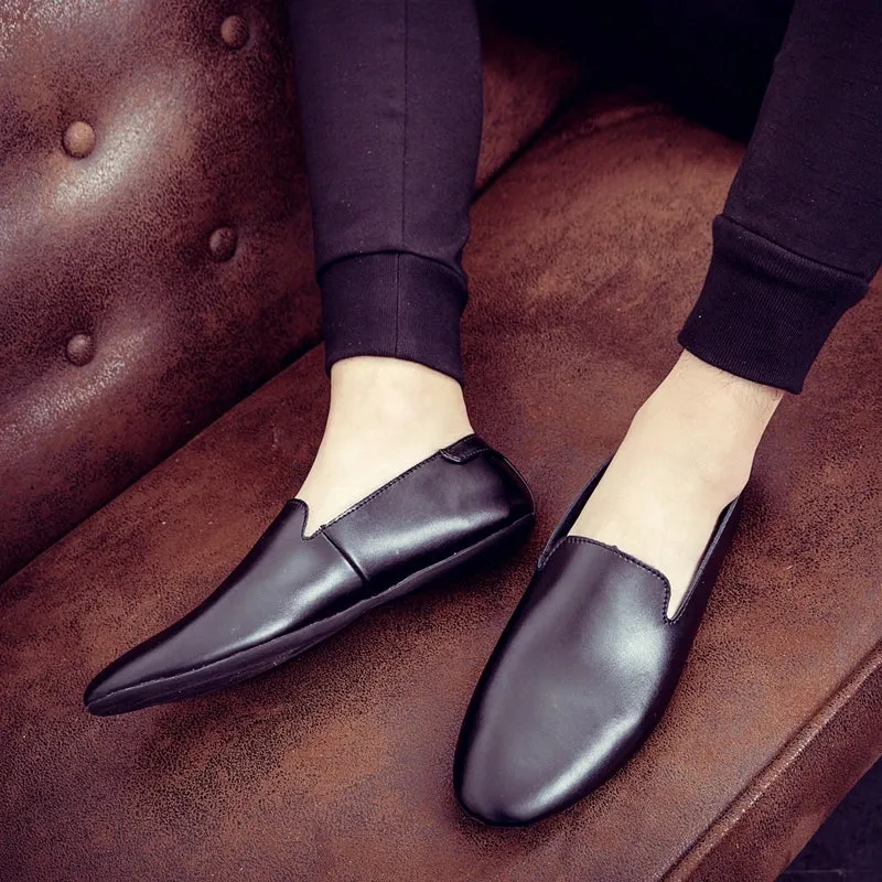 Simple Leather Men Loafers