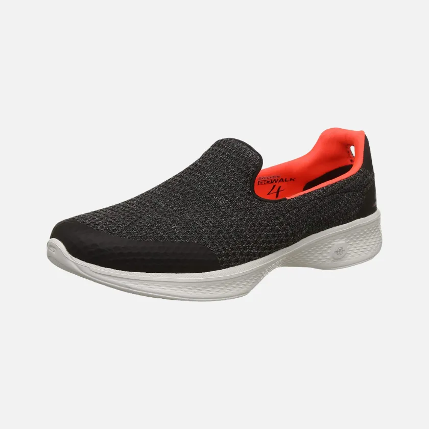 Skechers Women's Go Walk 4 Black and Coral Nordic