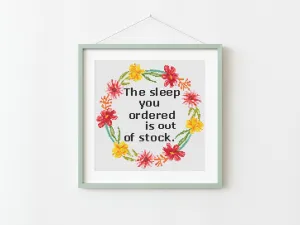 Sleep Mom Cross Stitch Pattern #163