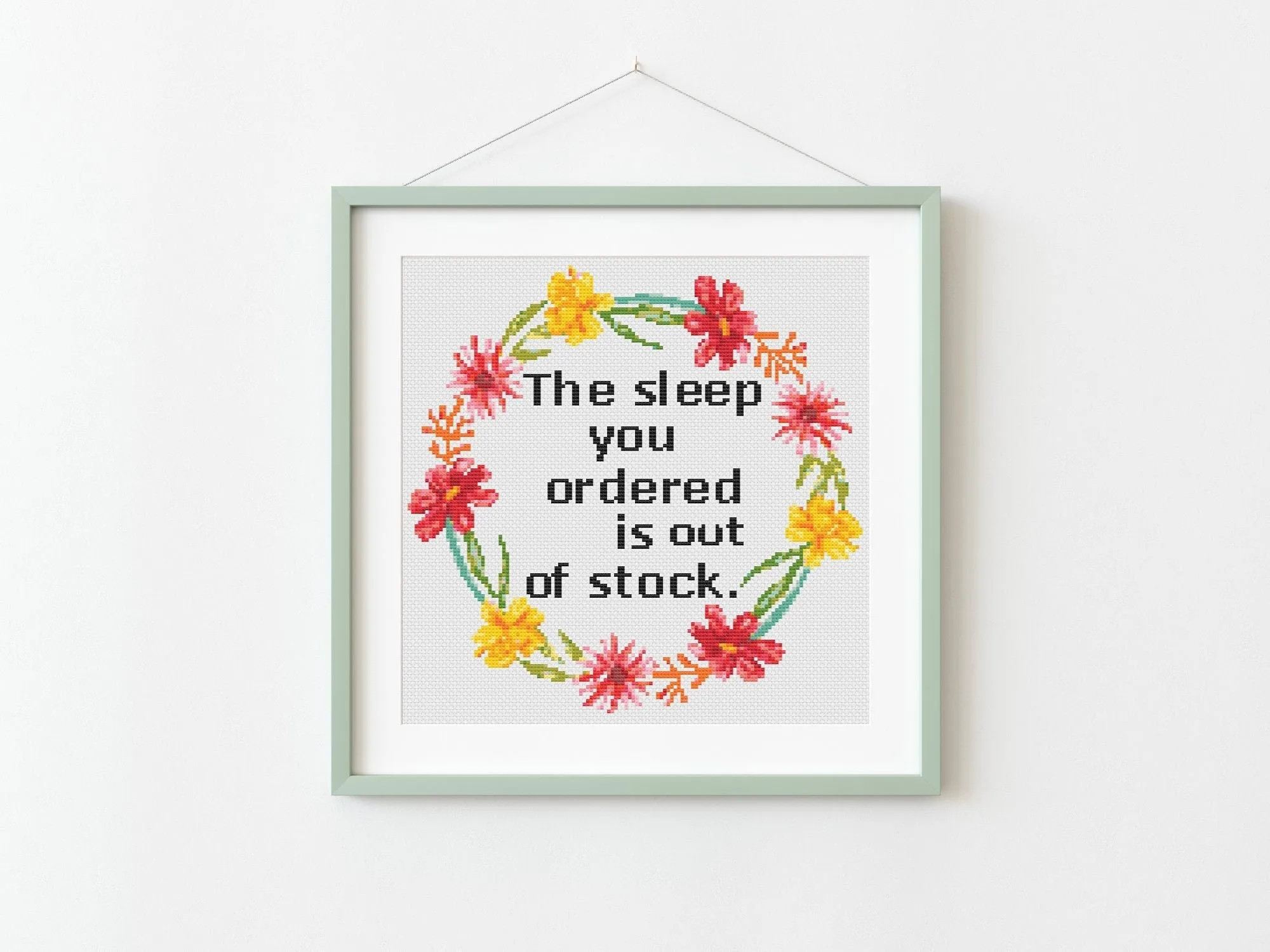 Sleep Mom Cross Stitch Pattern #163