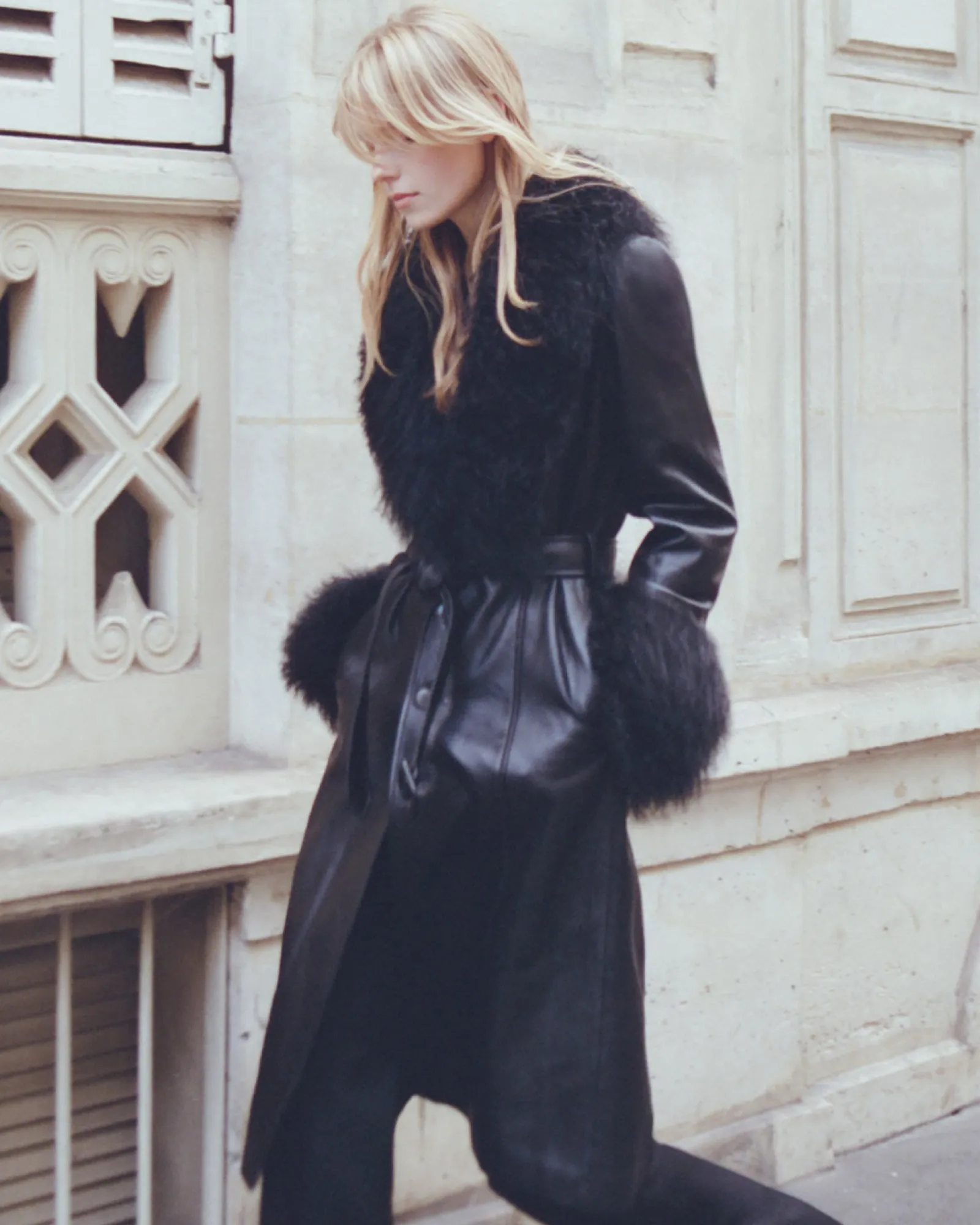 SOLENE LEATHER COAT