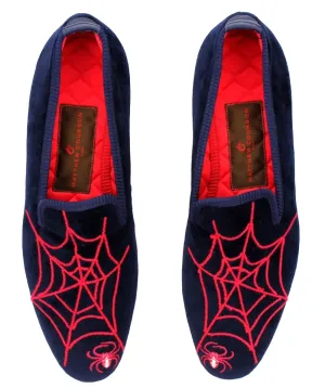 Spider Web Velvet Slippers
