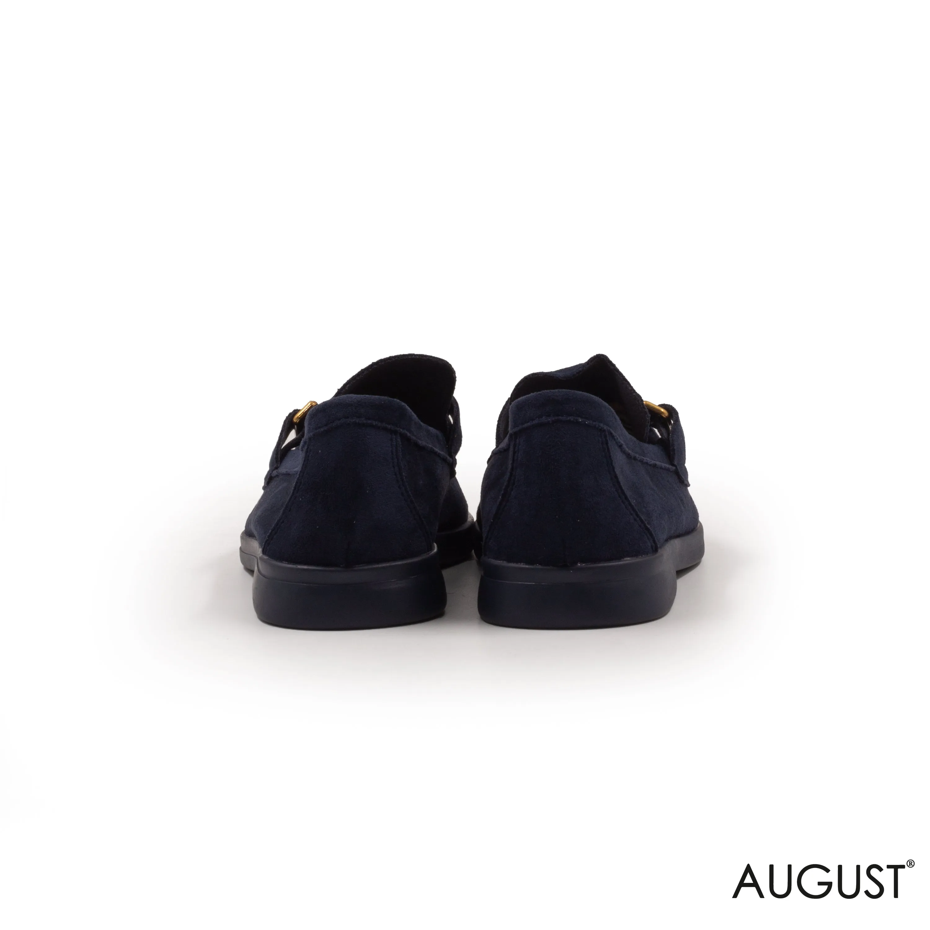 SPLIT CHAMOIS LOAFERS WITH BUCKLE
