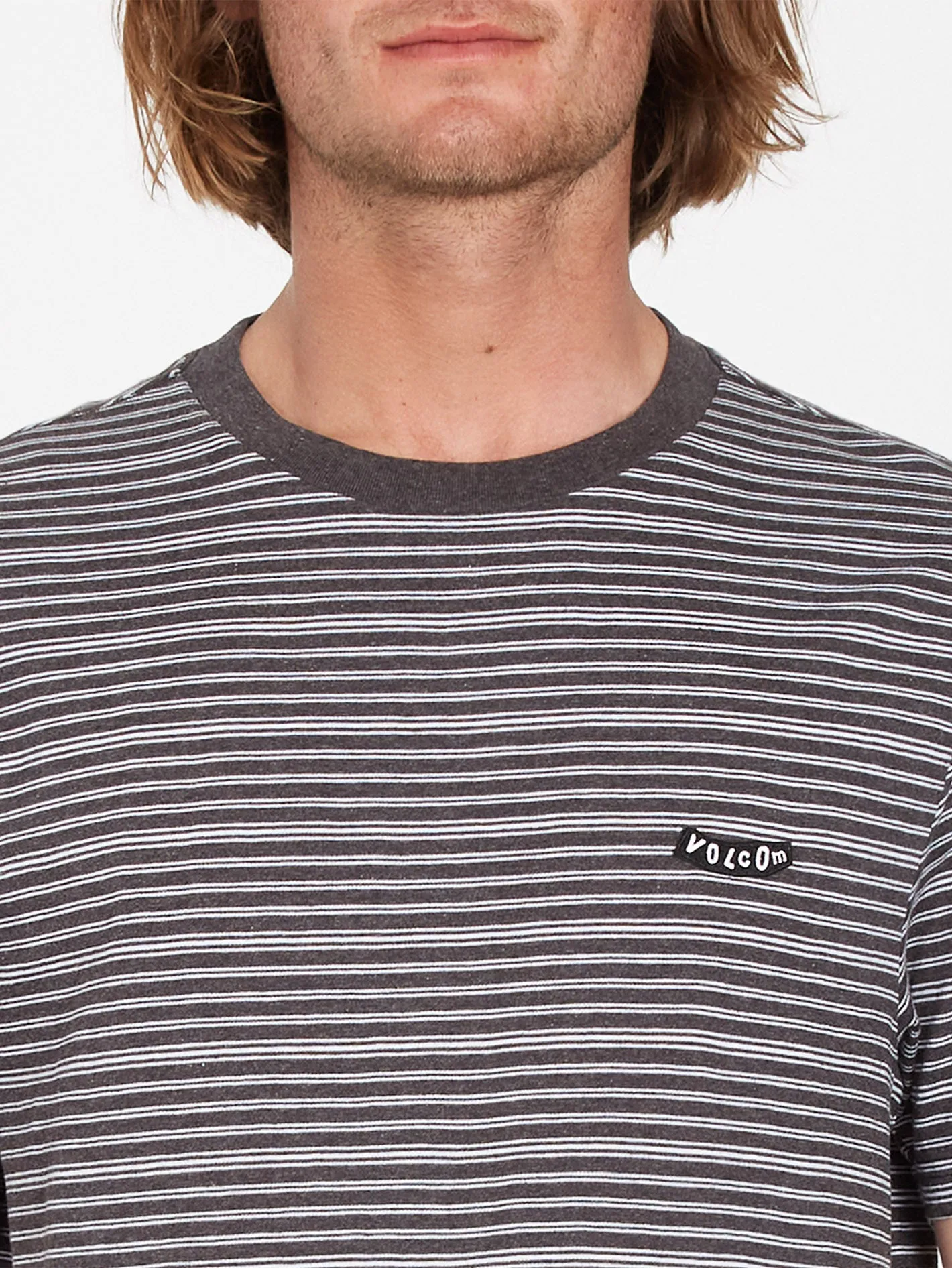 Static Stripe T-shirt - BLACK