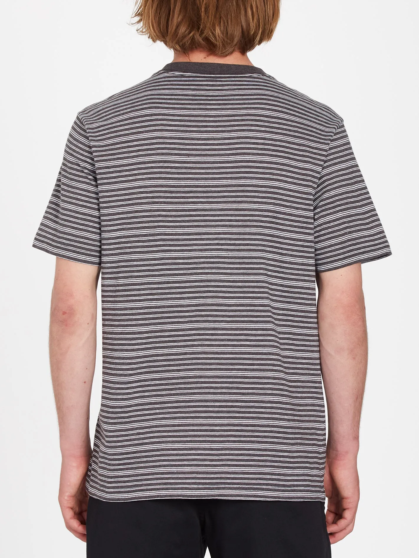 Static Stripe T-shirt - BLACK