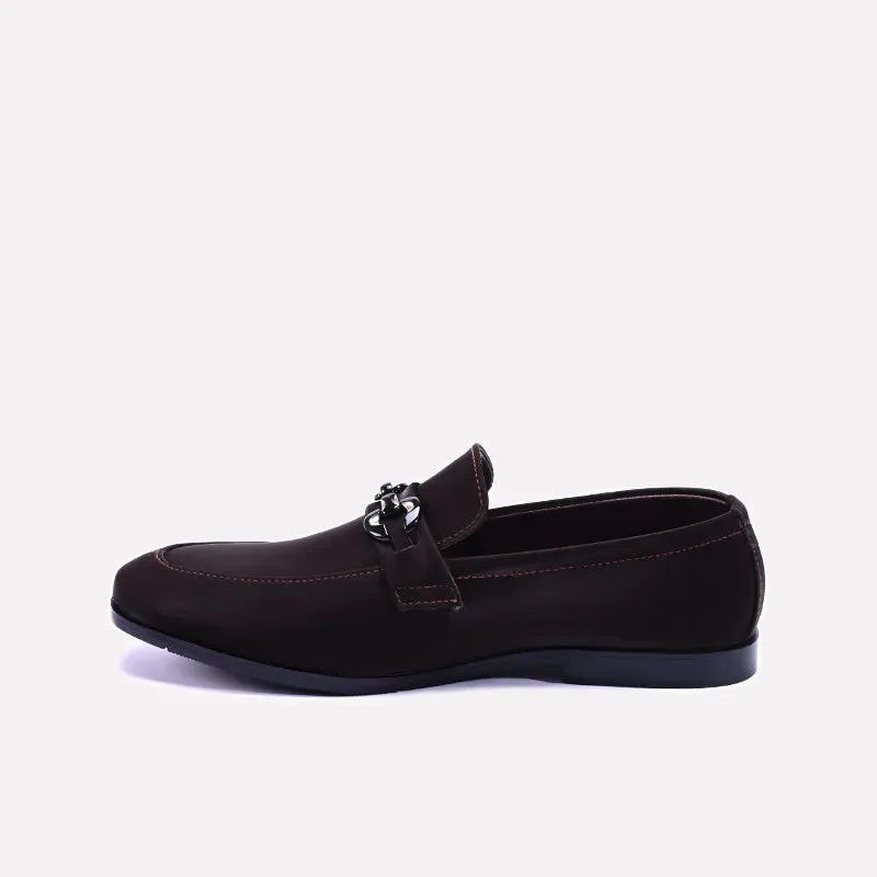 Steelman Brown Velvet Dress Loafers 0111305