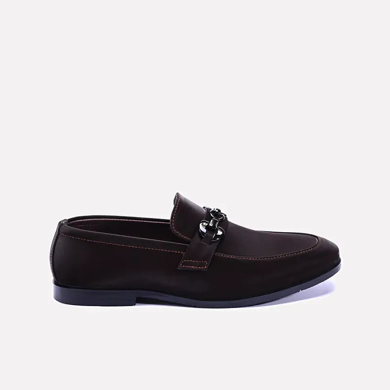 Steelman Brown Velvet Dress Loafers 0111305