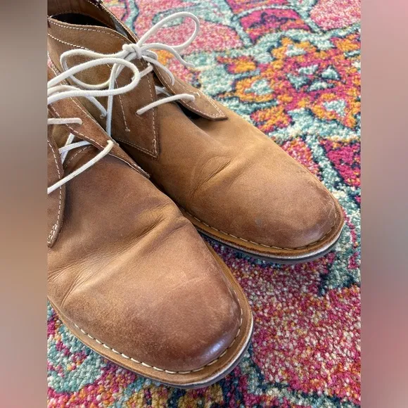 Steve Madden | Men’s tan leather Hestonn lace up ankle chukka boot shoe, size 12