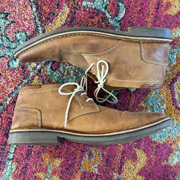 Steve Madden | Men’s tan leather Hestonn lace up ankle chukka boot shoe, size 12