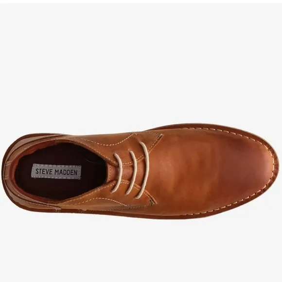 Steve Madden | Men’s tan leather Hestonn lace up ankle chukka boot shoe, size 12