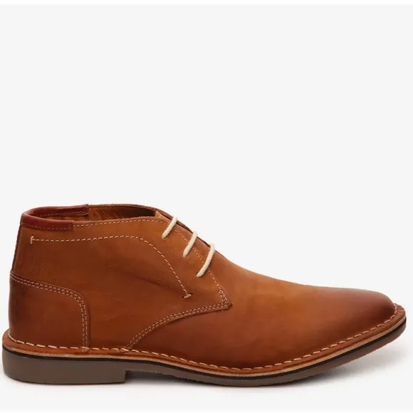 Steve Madden | Men’s tan leather Hestonn lace up ankle chukka boot shoe, size 12