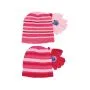 Stitch Pink  Beanie And Gloves Set