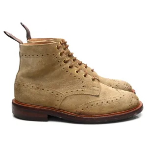 'Stow' Sand Suede Brogue Boots UK 6.5