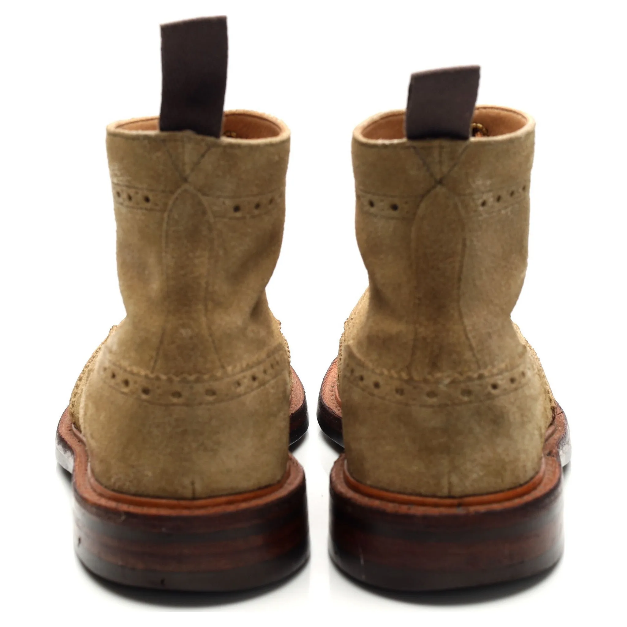 'Stow' Sand Suede Brogue Boots UK 6.5